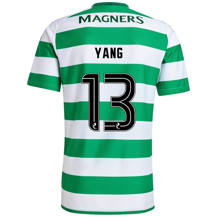 Dames Hyun-Jun Yang #13 Groen Wit Thuisshirt Thuistenue 2024/25 T-Shirt