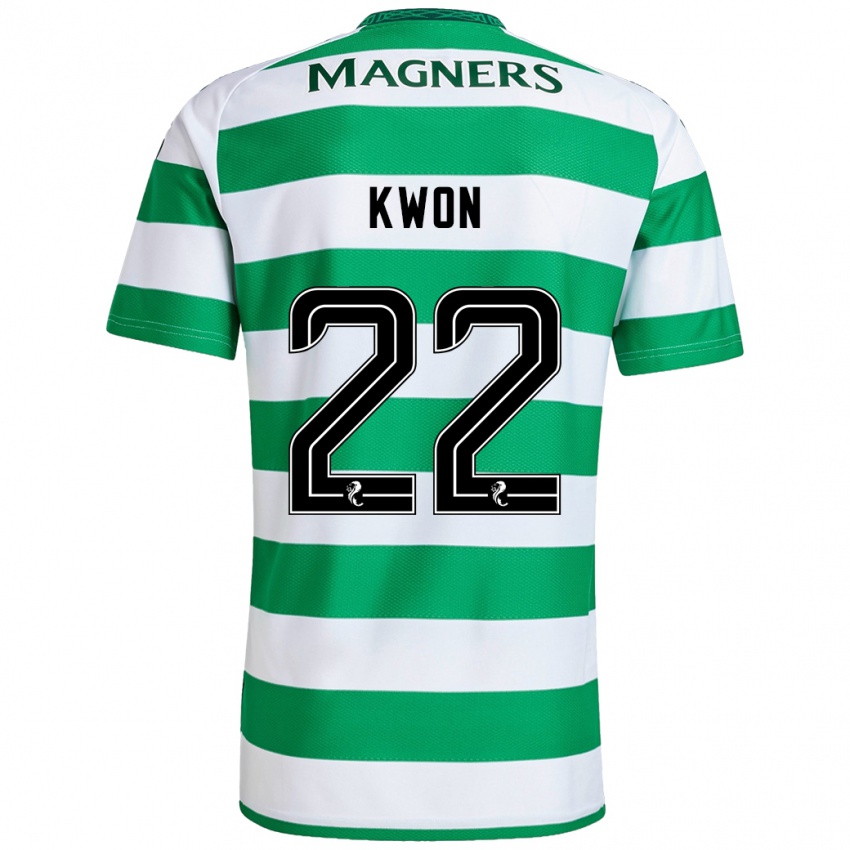 Dames Hyeok-Kyu Kwon #22 Groen Wit Thuisshirt Thuistenue 2024/25 T-Shirt