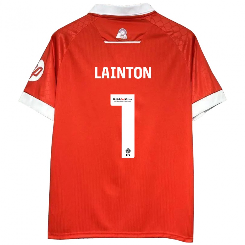 Dames Rob Lainton #1 Rood Wit Thuisshirt Thuistenue 2024/25 T-Shirt