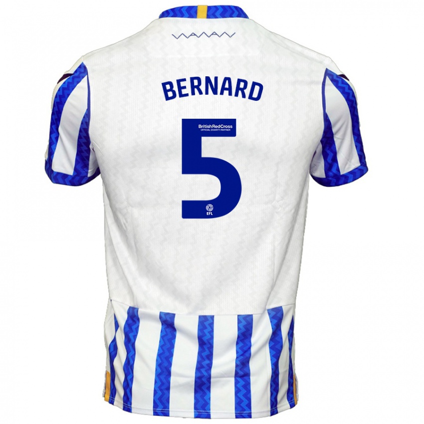 Dames Di'shon Bernard #5 Blauw Wit Thuisshirt Thuistenue 2024/25 T-Shirt