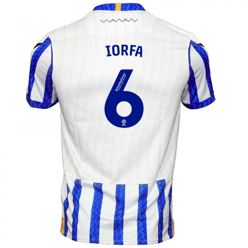 Dames Dominic Iorfa #6 Blauw Wit Thuisshirt Thuistenue 2024/25 T-Shirt