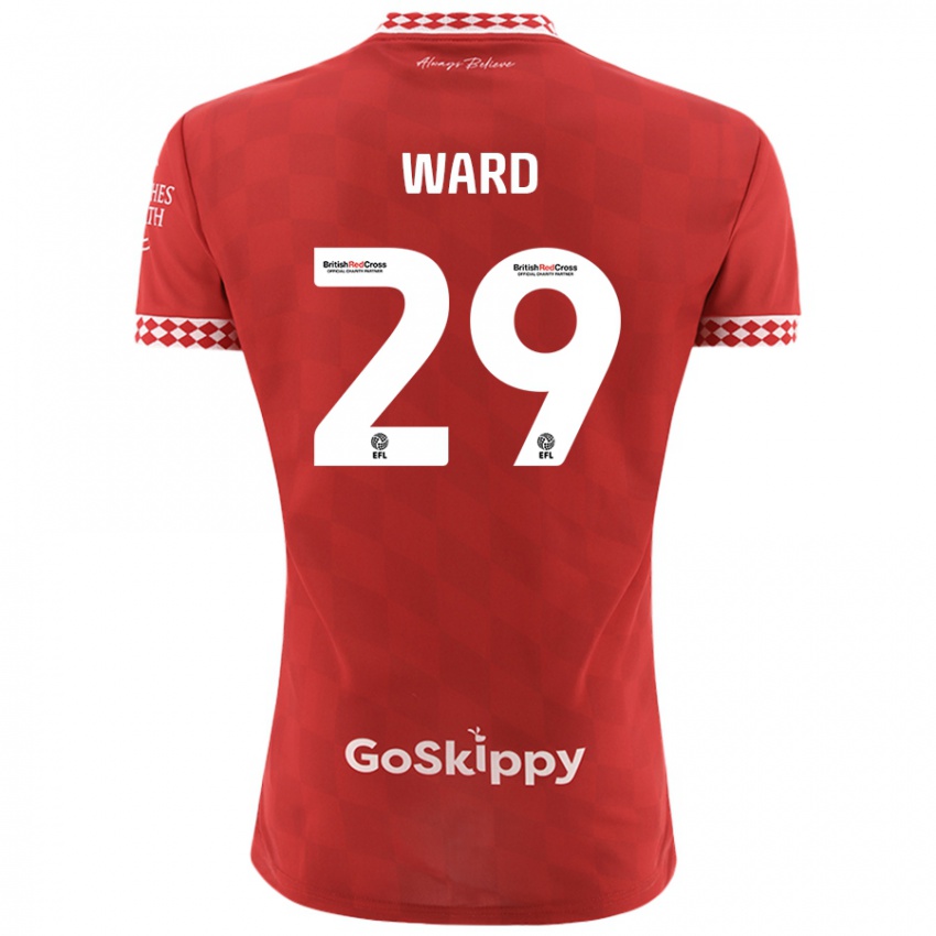 Dames Mari Ward #29 Rood Thuisshirt Thuistenue 2024/25 T-Shirt