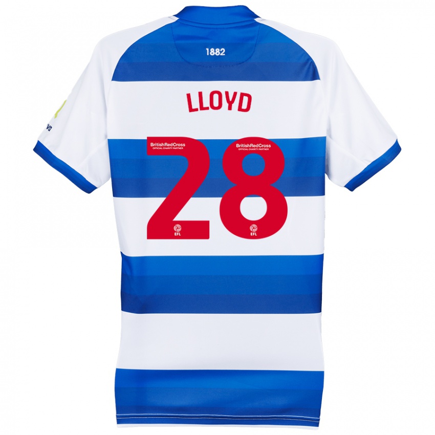 Dames Alfie Lloyd #28 Wit Blauw Thuisshirt Thuistenue 2024/25 T-Shirt