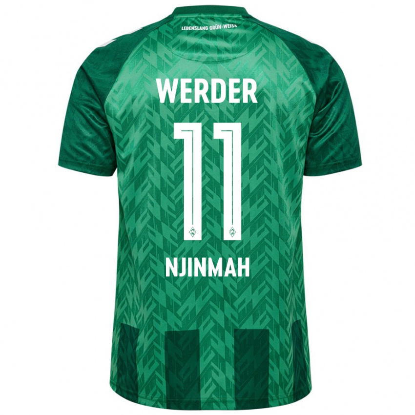 Dames Justin Njinmah #11 Groen Thuisshirt Thuistenue 2024/25 T-Shirt