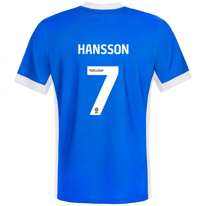 Dames Emil Hansson #7 Blauw Wit Thuisshirt Thuistenue 2024/25 T-Shirt