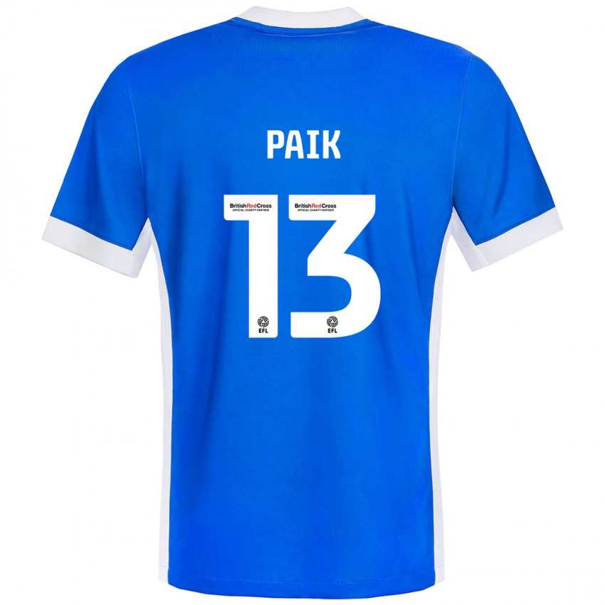 Dames Seung-Ho Paik #13 Blauw Wit Thuisshirt Thuistenue 2024/25 T-Shirt