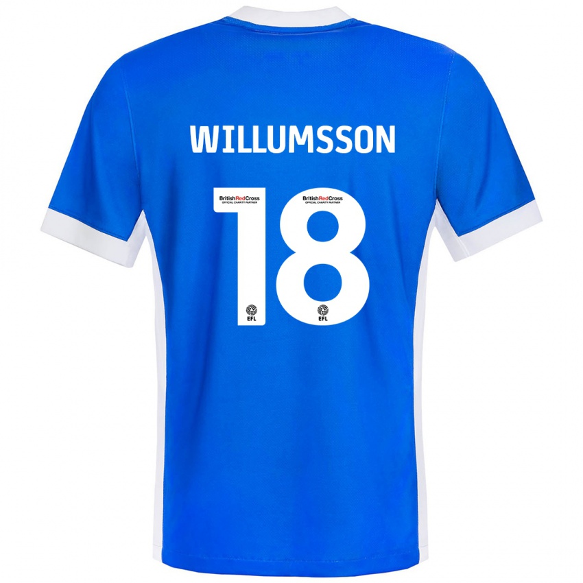 Dames Willum Thór Willumsson #18 Blauw Wit Thuisshirt Thuistenue 2024/25 T-Shirt