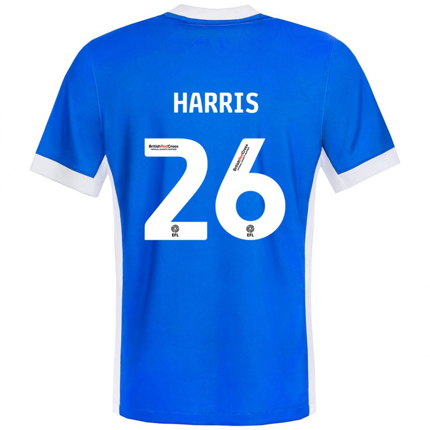 Dames Luke Harris #26 Blauw Wit Thuisshirt Thuistenue 2024/25 T-Shirt