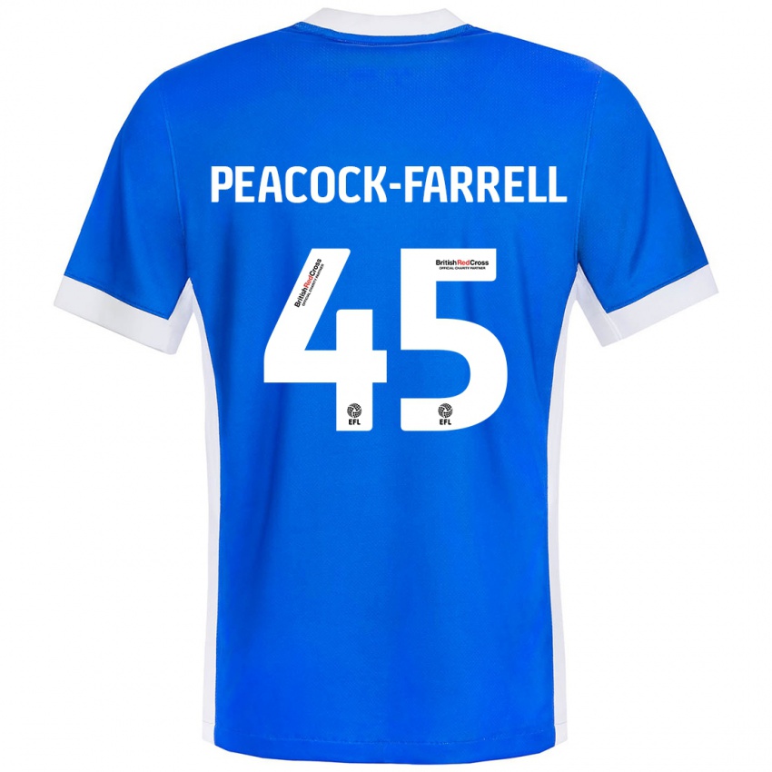 Dames Bailey Peacock-Farrell #45 Blauw Wit Thuisshirt Thuistenue 2024/25 T-Shirt