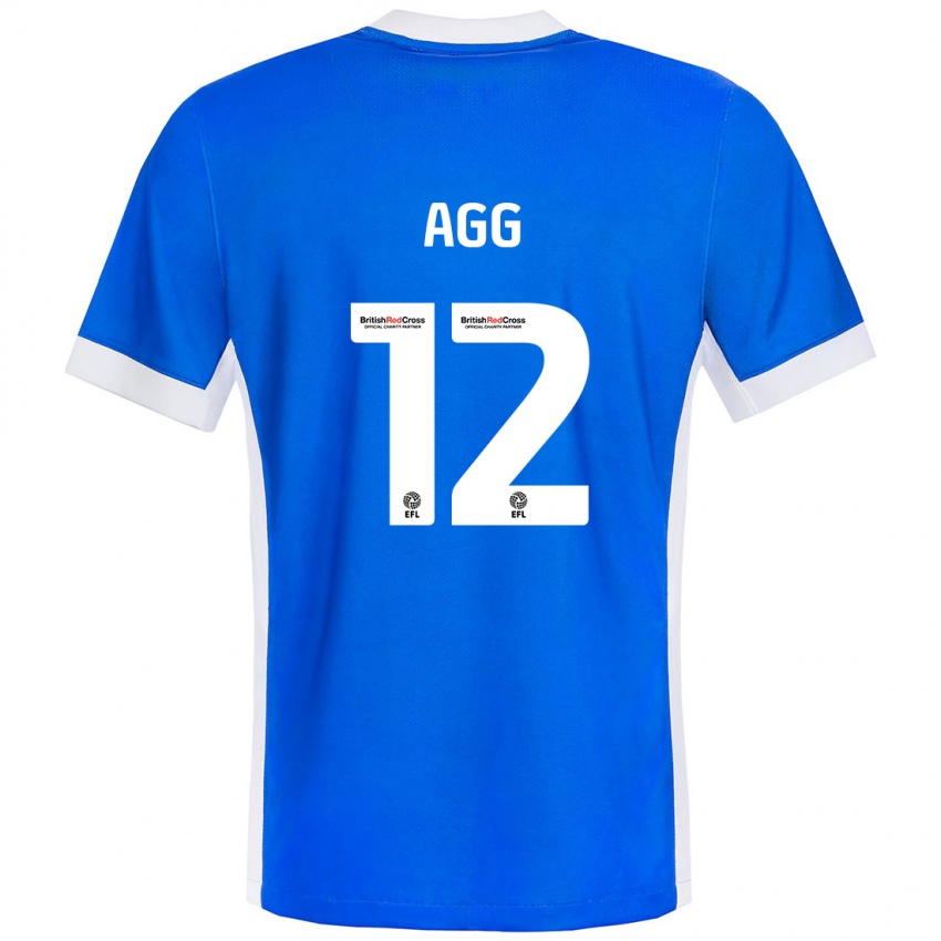 Dames Lily Agg #12 Blauw Wit Thuisshirt Thuistenue 2024/25 T-Shirt