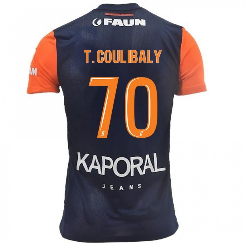 Dames Tanguy Coulibaly #70 Marineblauw Oranje Thuisshirt Thuistenue 2024/25 T-Shirt