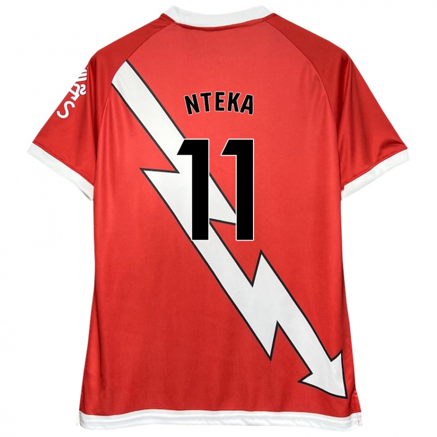 Dames Randy Nteka #11 Wit Rood Thuisshirt Thuistenue 2024/25 T-Shirt