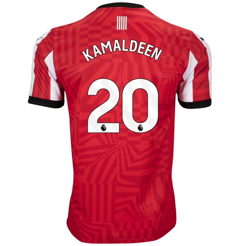 Dames Kamaldeen Sulemana #20 Rood Wit Thuisshirt Thuistenue 2024/25 T-Shirt