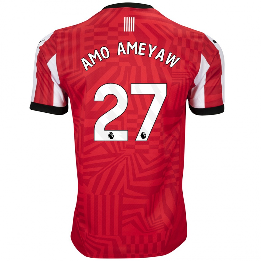 Dames Samuel Amo-Ameyaw #27 Rood Wit Thuisshirt Thuistenue 2024/25 T-Shirt