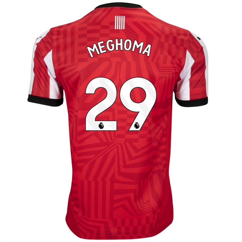 Dames Jayden Meghoma #29 Rood Wit Thuisshirt Thuistenue 2024/25 T-Shirt