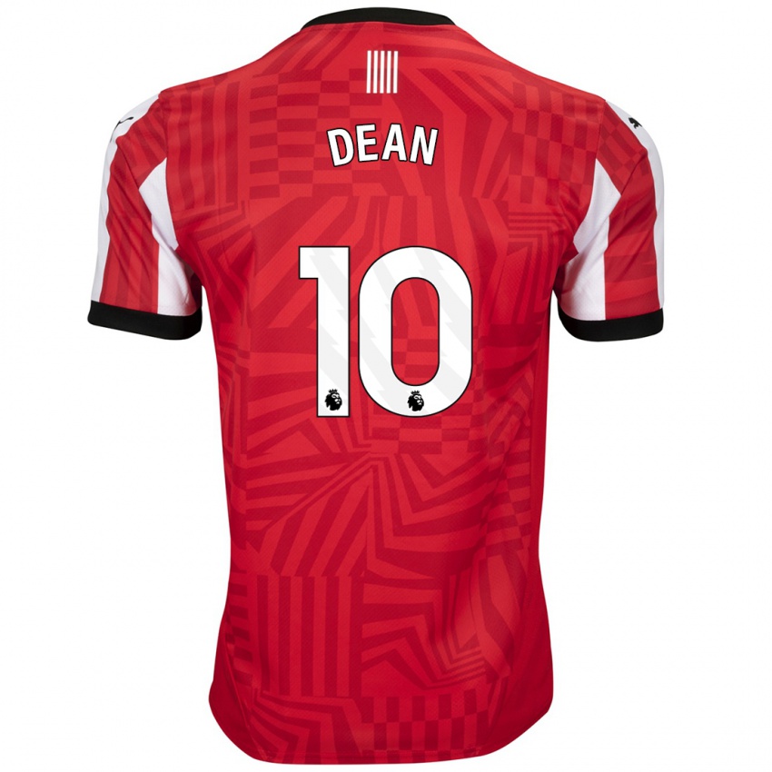 Dames Rianna Dean #10 Rood Wit Thuisshirt Thuistenue 2024/25 T-Shirt