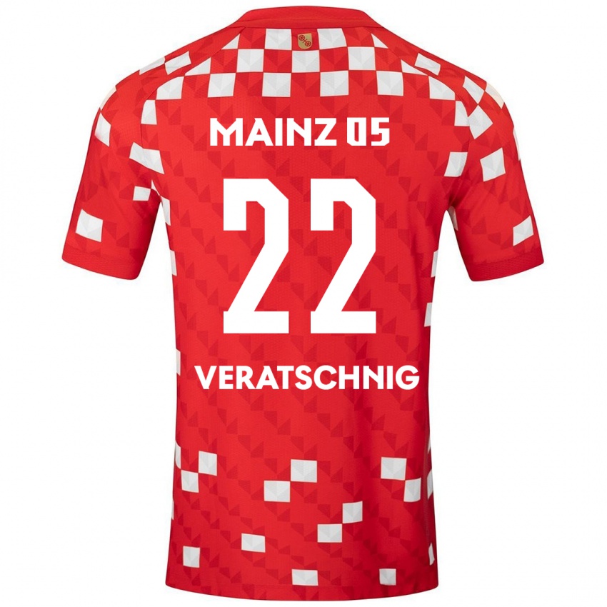 Dames Nikolas Veratschnig #22 Wit Rood Thuisshirt Thuistenue 2024/25 T-Shirt