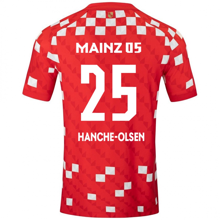 Dames Andreas Hanche-Olsen #25 Wit Rood Thuisshirt Thuistenue 2024/25 T-Shirt