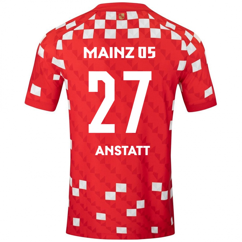 Dames Nadine Anstatt #27 Wit Rood Thuisshirt Thuistenue 2024/25 T-Shirt