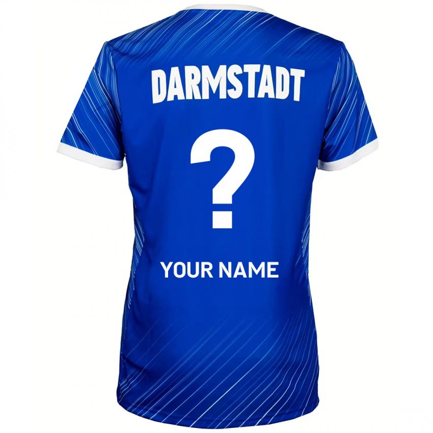 Dames Uw Naam #0 Blauw Wit Thuisshirt Thuistenue 2024/25 T-Shirt