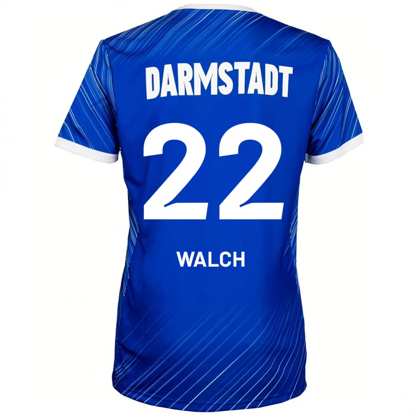 Dames Leon Walch #22 Blauw Wit Thuisshirt Thuistenue 2024/25 T-Shirt