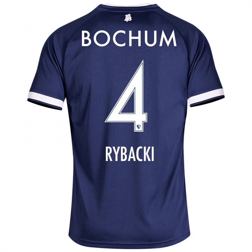 Dames Pia Rybacki #4 Donkerblauw Thuisshirt Thuistenue 2024/25 T-Shirt