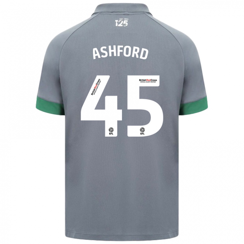 Dames Cian Ashford #45 Donkergrijs Uitshirt Uittenue 2024/25 T-Shirt