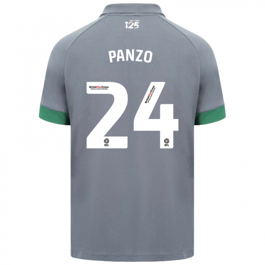 Dames Jonathan Panzo #24 Donkergrijs Uitshirt Uittenue 2024/25 T-Shirt