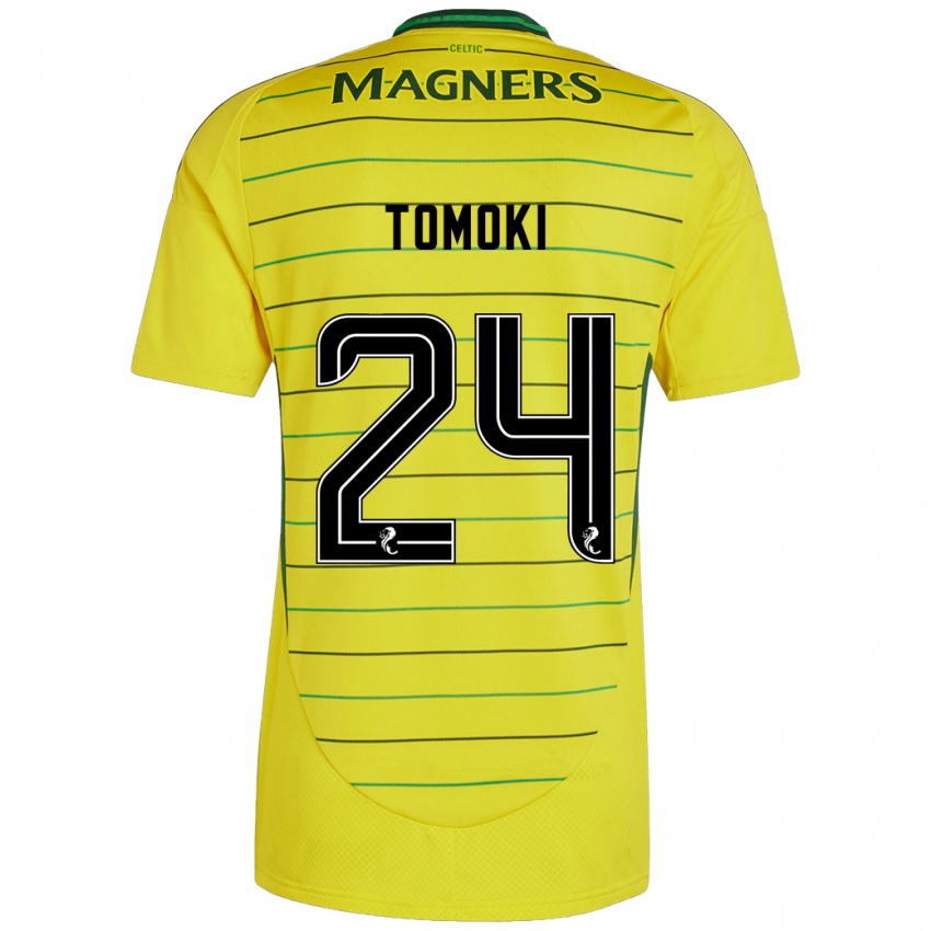 Dames Tomoki Iwata #24 Geel Uitshirt Uittenue 2024/25 T-Shirt