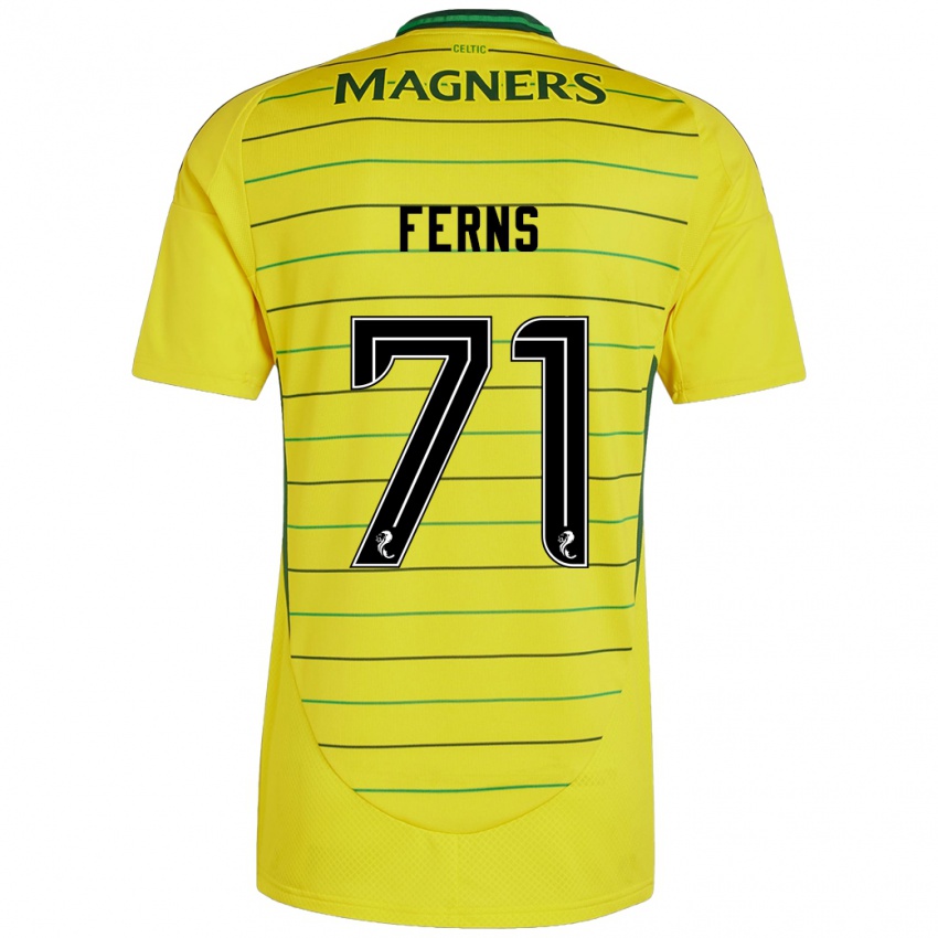 Dames Abbie Ferns #71 Geel Uitshirt Uittenue 2024/25 T-Shirt