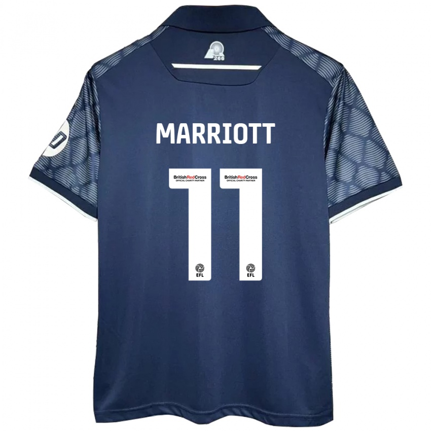 Dames Jack Marriott #11 Zwart Uitshirt Uittenue 2024/25 T-Shirt