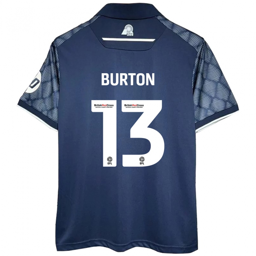 Dames Callum Burton #13 Zwart Uitshirt Uittenue 2024/25 T-Shirt