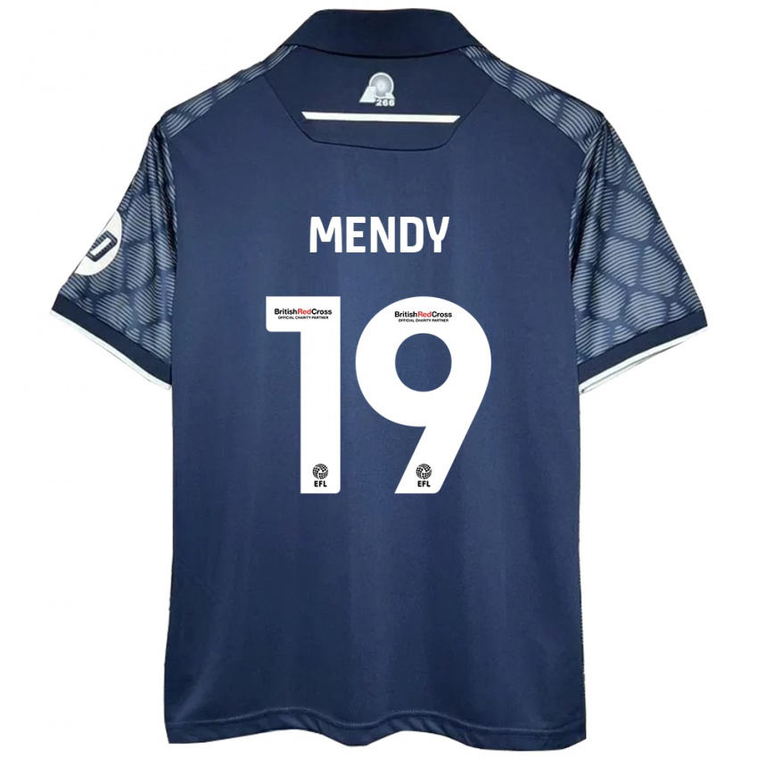 Dames Jacob Mendy #19 Zwart Uitshirt Uittenue 2024/25 T-Shirt