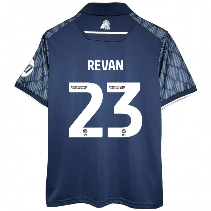 Dames Sebastian Revan #23 Zwart Uitshirt Uittenue 2024/25 T-Shirt