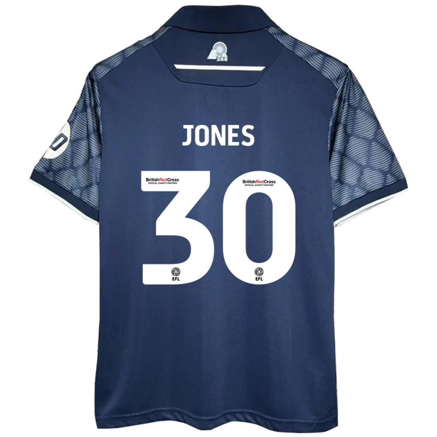 Dames James Jones #30 Zwart Uitshirt Uittenue 2024/25 T-Shirt