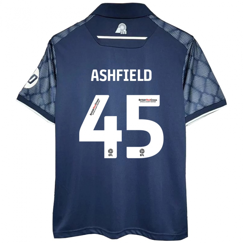 Dames Harry Ashfield #45 Zwart Uitshirt Uittenue 2024/25 T-Shirt