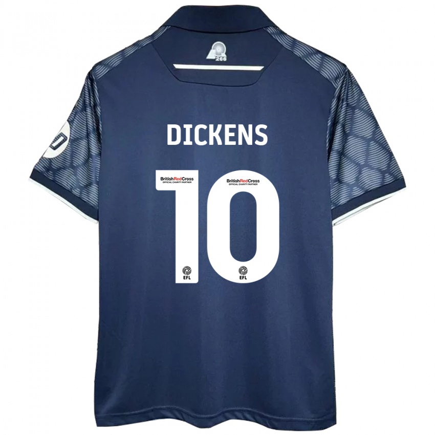 Dames Tj Dickens #10 Zwart Uitshirt Uittenue 2024/25 T-Shirt