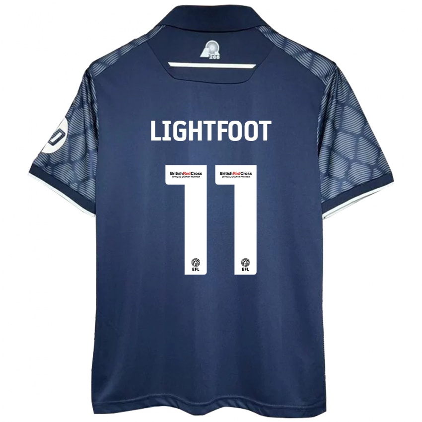 Dames Amber Lightfoot #11 Zwart Uitshirt Uittenue 2024/25 T-Shirt