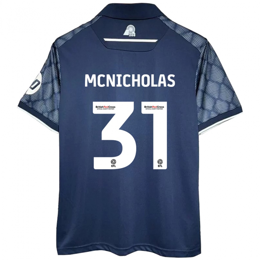 Dames Luke Mcnicholas #31 Zwart Uitshirt Uittenue 2024/25 T-Shirt