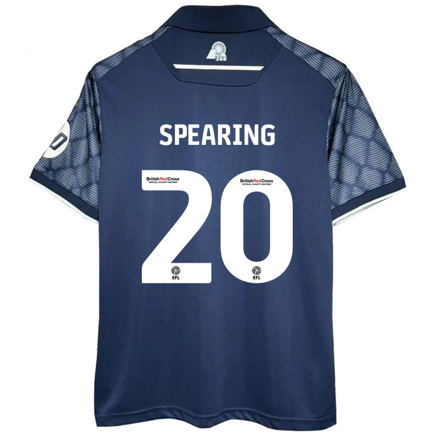 Dames Natasha Spearing #20 Zwart Uitshirt Uittenue 2024/25 T-Shirt