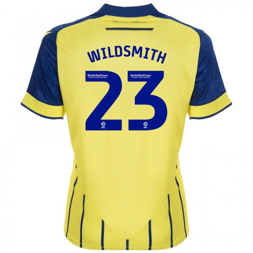 Dames Joe Wildsmith #23 Geel Blauw Uitshirt Uittenue 2024/25 T-Shirt