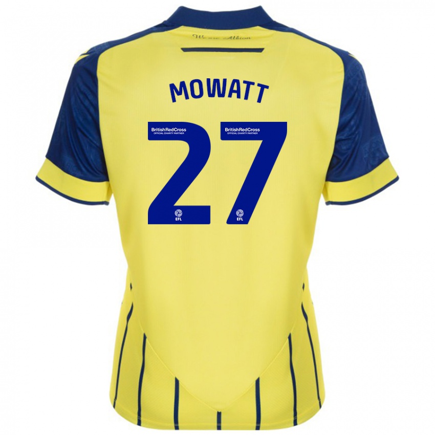 Dames Alex Mowatt #27 Geel Blauw Uitshirt Uittenue 2024/25 T-Shirt