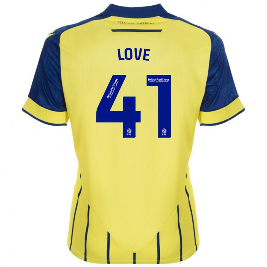 Dames Layton Love #41 Geel Blauw Uitshirt Uittenue 2024/25 T-Shirt