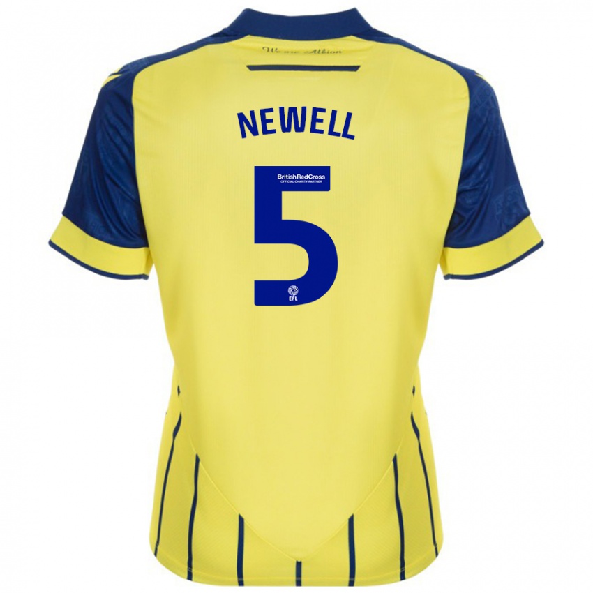 Dames Lucy Newell #5 Geel Blauw Uitshirt Uittenue 2024/25 T-Shirt