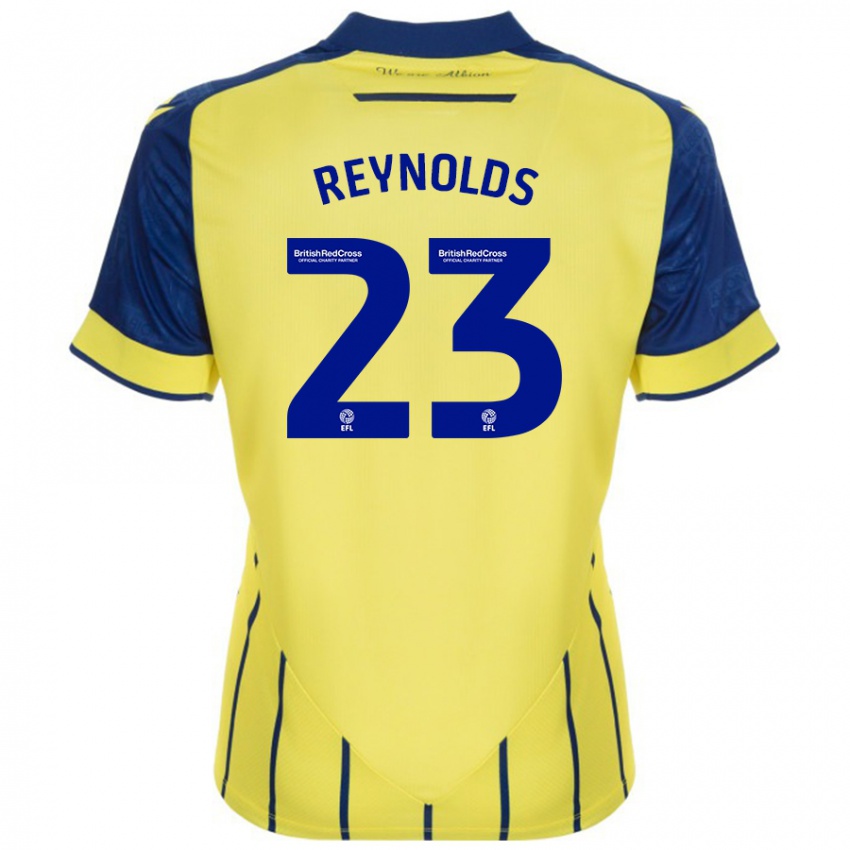 Dames Taylor Reynolds #23 Geel Blauw Uitshirt Uittenue 2024/25 T-Shirt