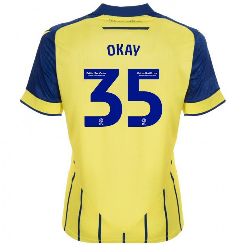 Dames Okay Yokuslu #35 Geel Blauw Uitshirt Uittenue 2024/25 T-Shirt