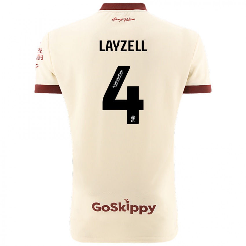 Dames Naomi Layzell #4 Crèmewit Uitshirt Uittenue 2024/25 T-Shirt