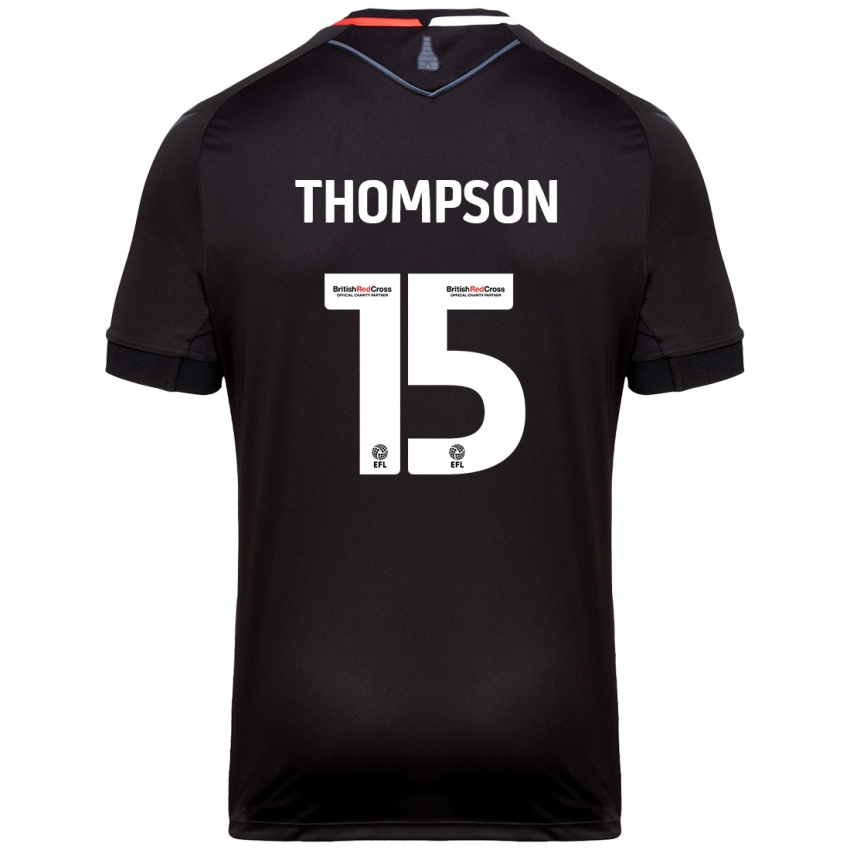 Dames Jordan Thompson #15 Zwart Uitshirt Uittenue 2024/25 T-Shirt