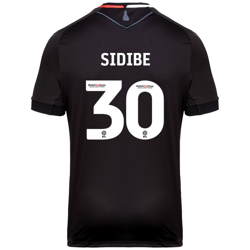 Dames Souleymane Sidibe #30 Zwart Uitshirt Uittenue 2024/25 T-Shirt