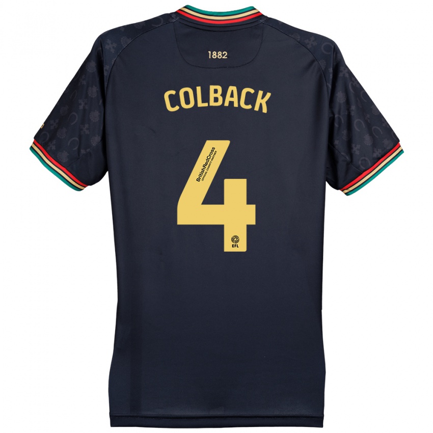 Dames Jack Colback #4 Donker Marineblauw Uitshirt Uittenue 2024/25 T-Shirt